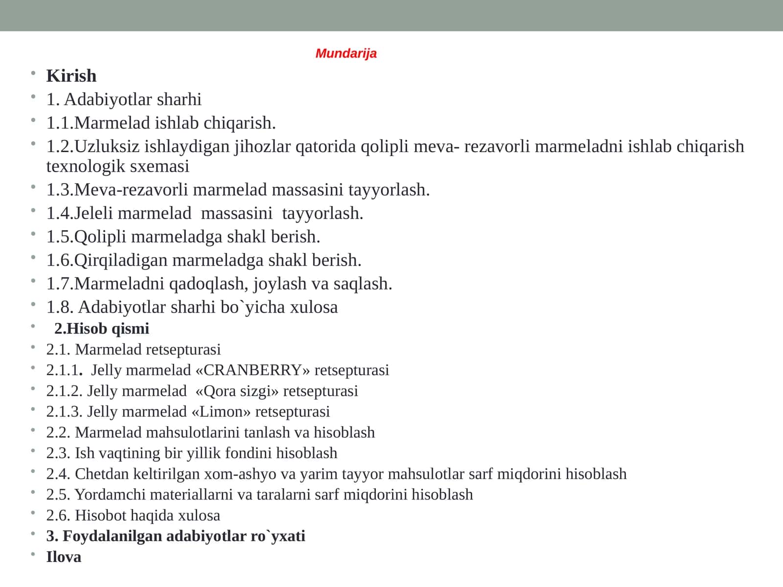 Mаrmеlаd ishlovchi qarish texnologik sxemasi 1