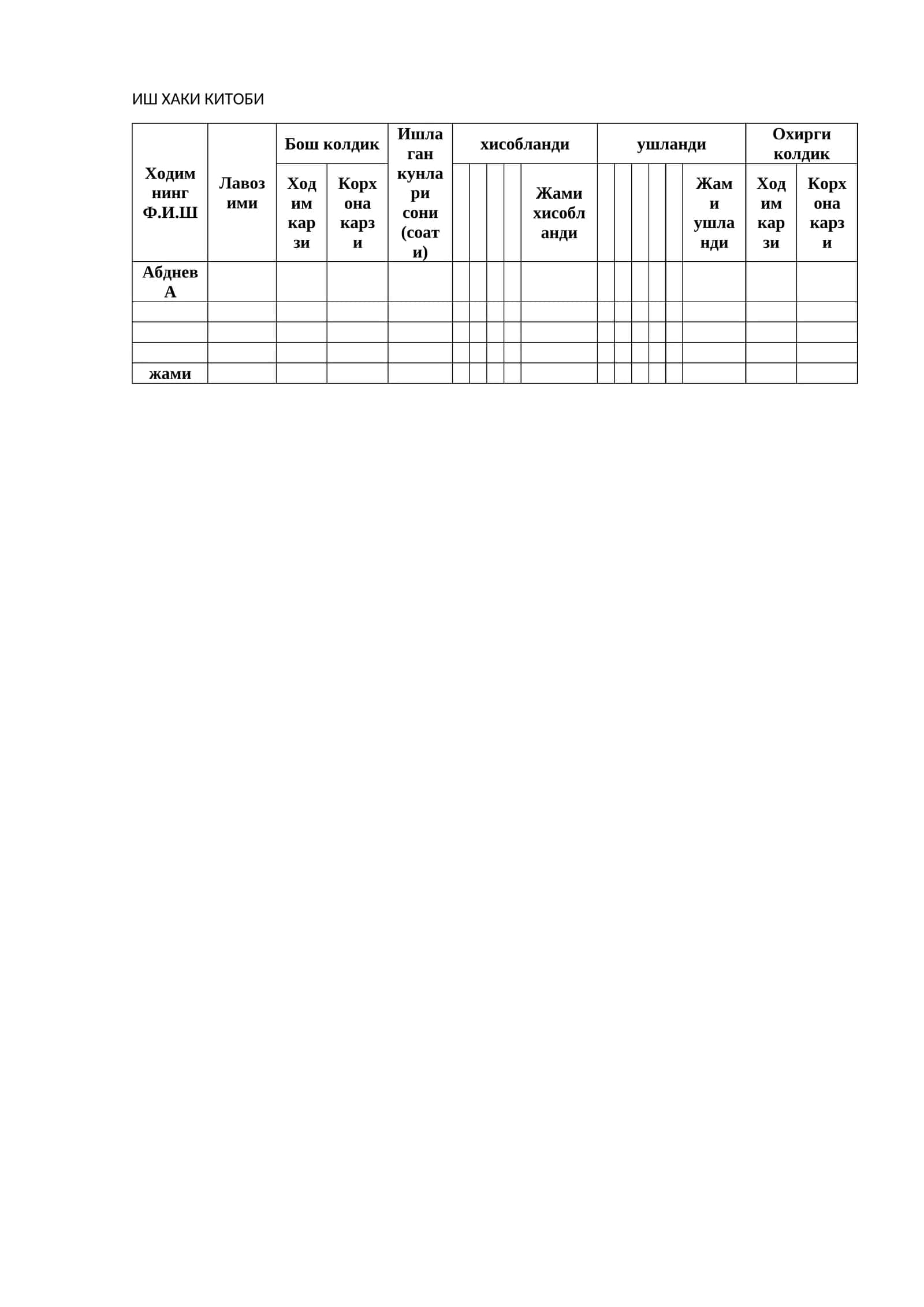 ИШ ХАКИ КИТОБИ 1