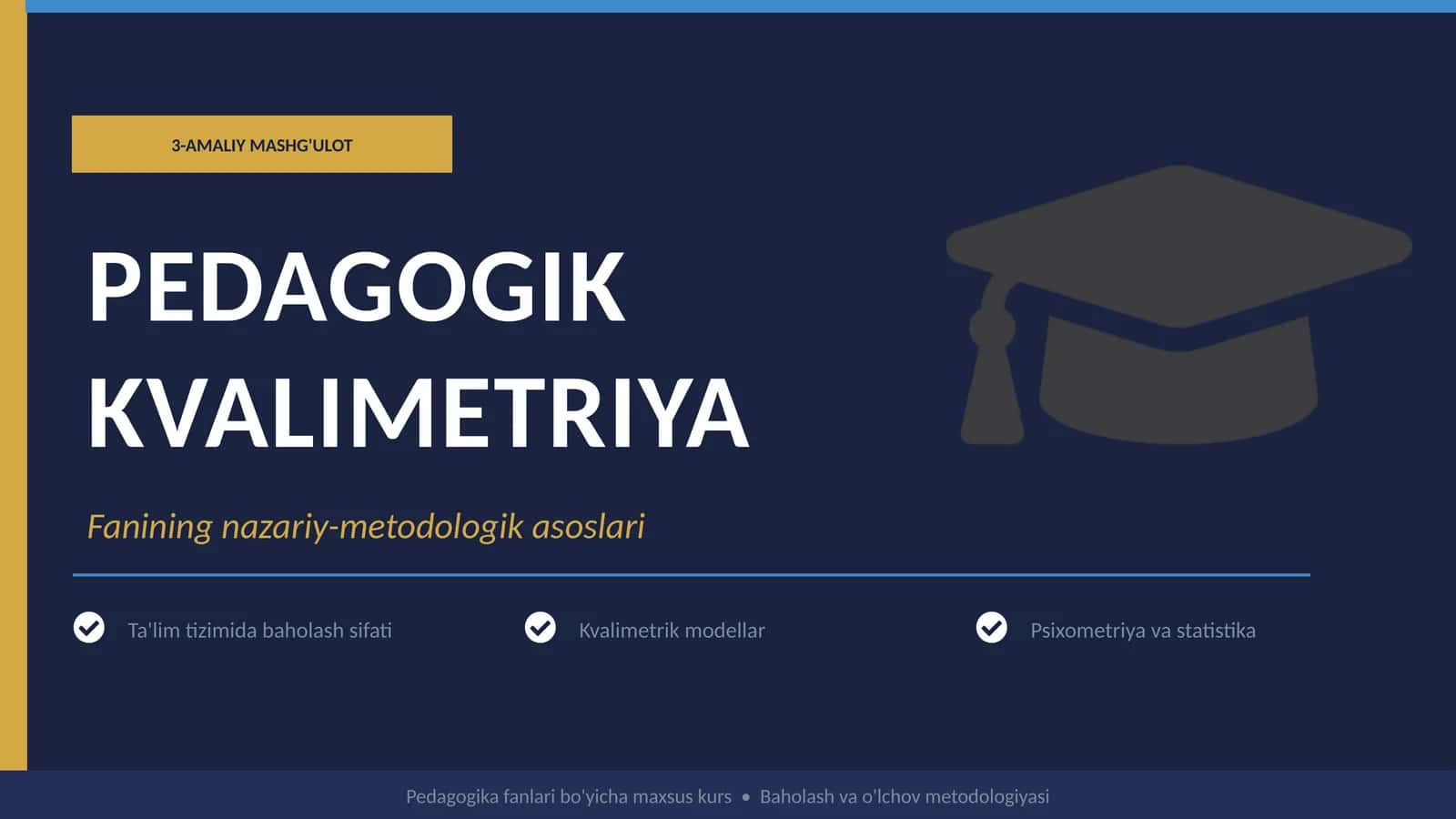PEDAGOGIK KVALIMETRIYA 1
