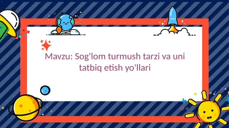 Sog'lom turmush tarzi va uning yetti qoidasi 1