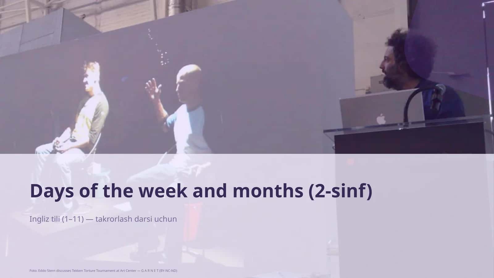 Days of the week and months (2-sinf) 1