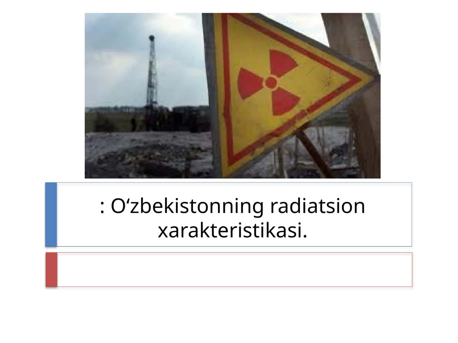O‘zbekistonning radiatsion xarakteristikasi 1