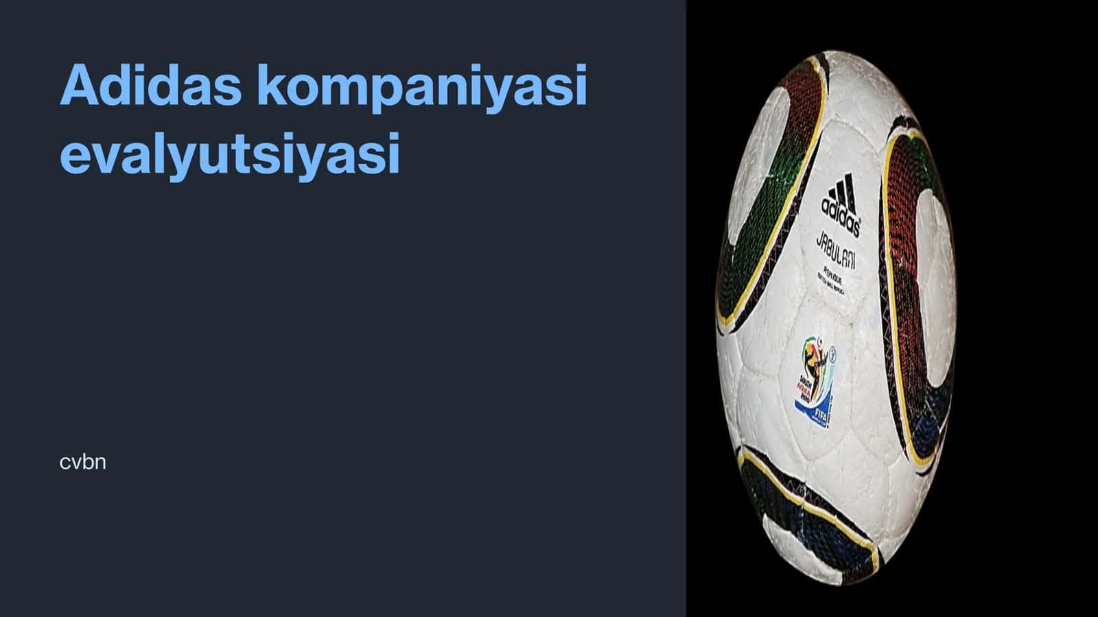 Adidas kompaniyasi evalyutsiyasi 1