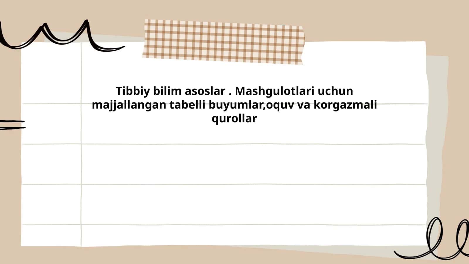 Tibbiy bilim asoslar 1