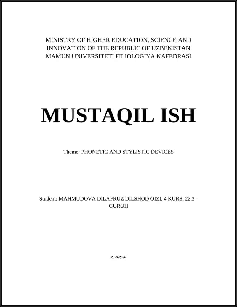 PHONETIC AND STYLISTIC DEVICES 1
