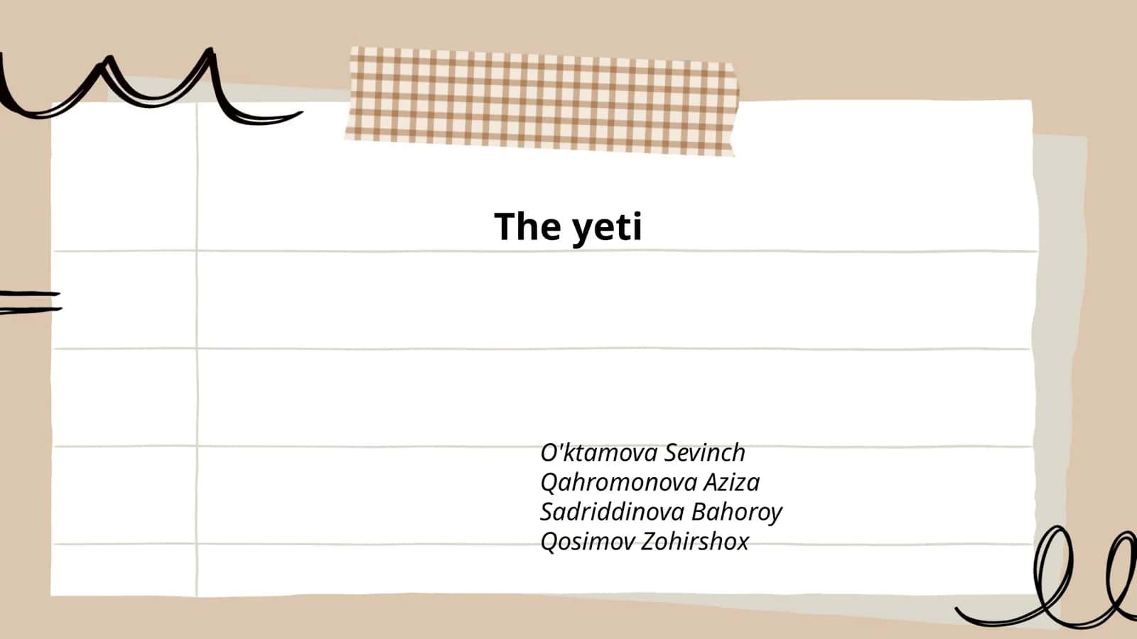 The Yeti 1
