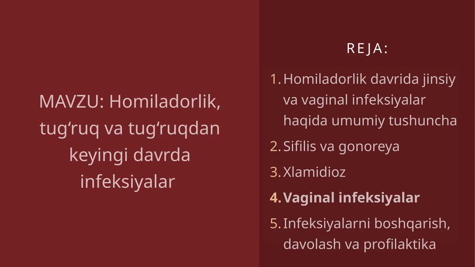 Homiladorlik, tug‘ruqva tug‘ruqdan keyin gida infeksiyalar 1