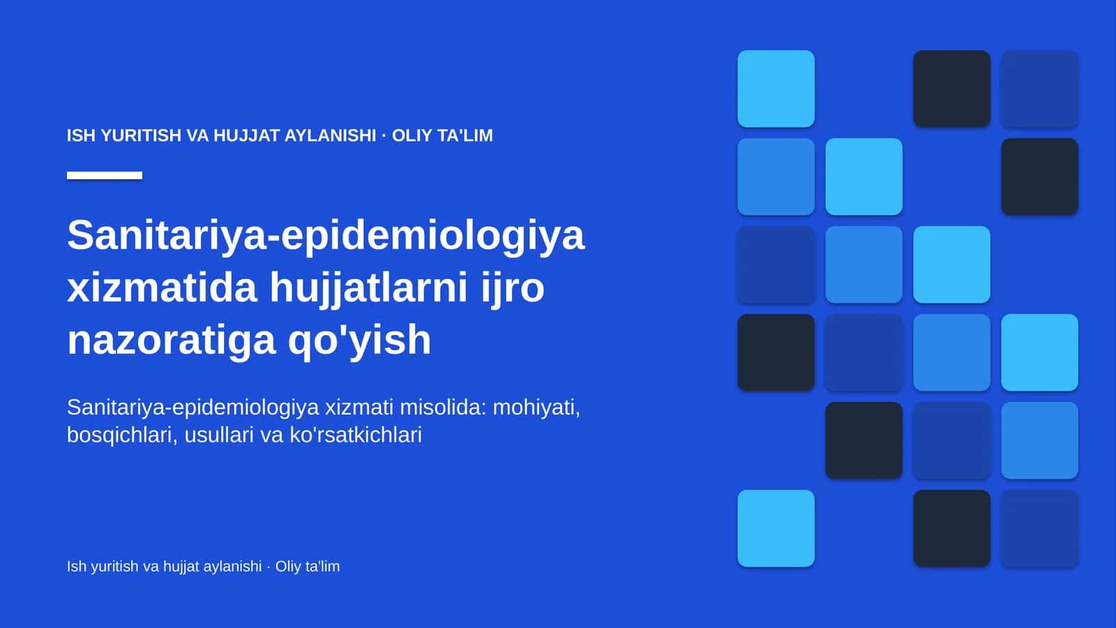 sanitariya epidemiologiya xizmatida hujjatlarni ijro nazoratiga qo'yish 9459 1