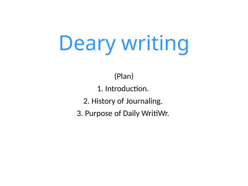 Dearywriting 1