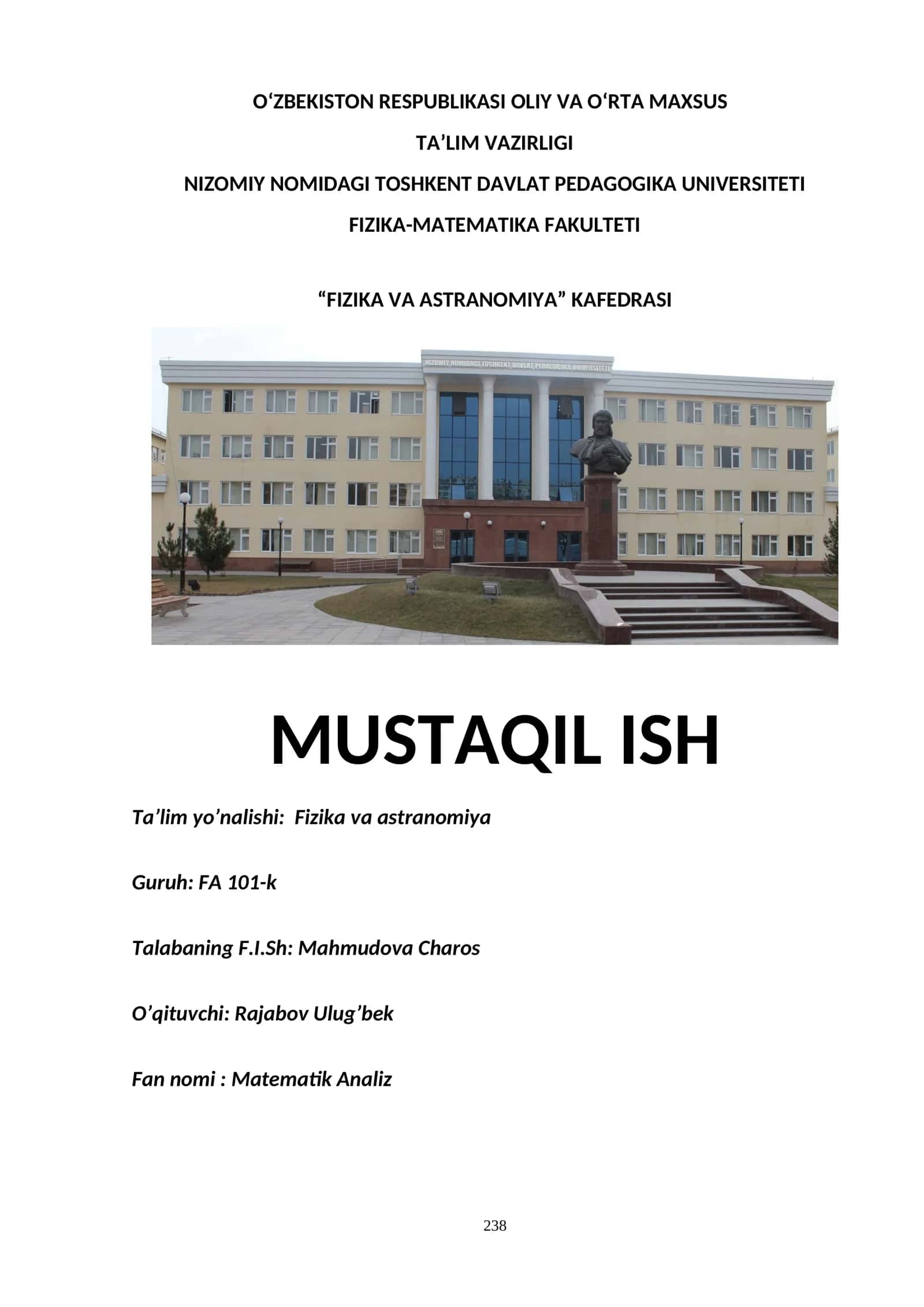 Matematik Analiz 1