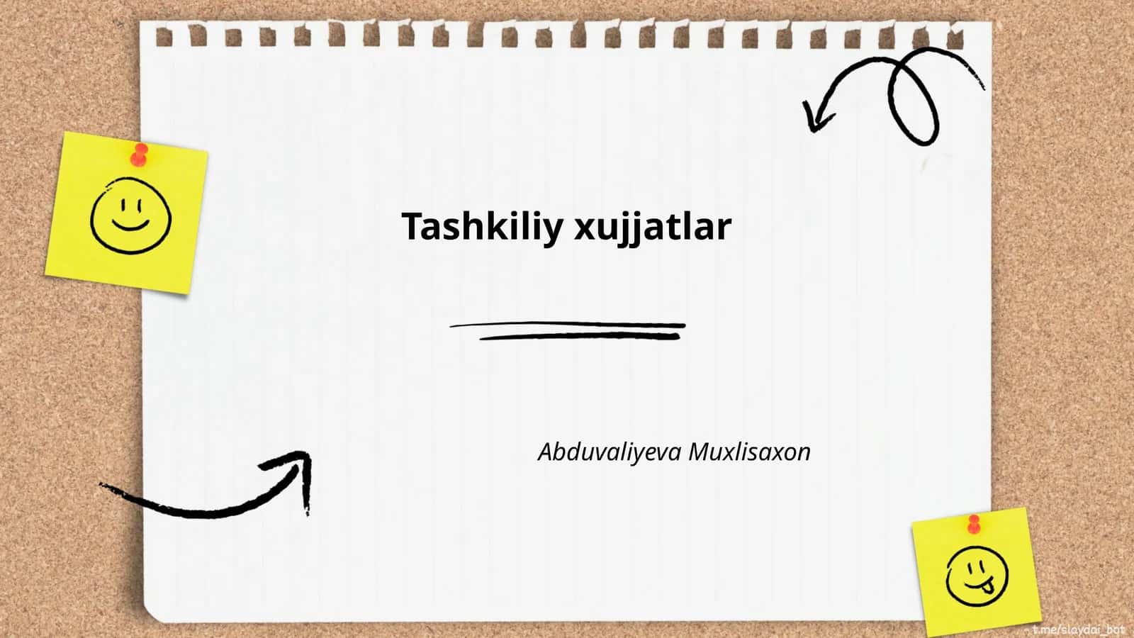 Tashkiliy xujjatlar 1