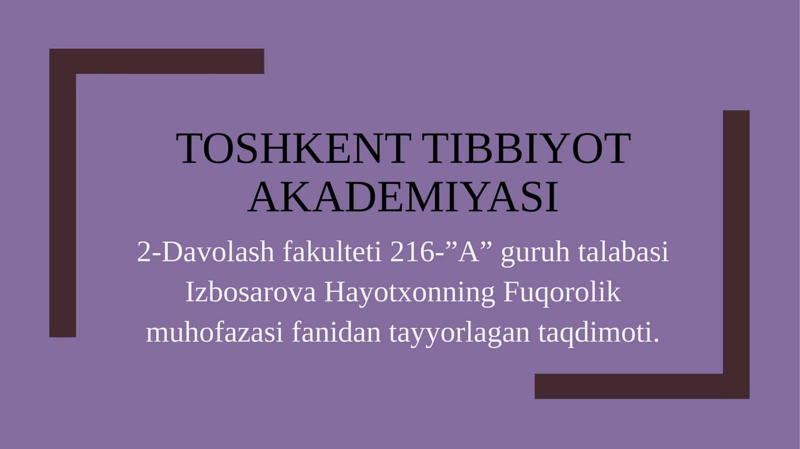 Shikastlangan o‘choqlarda tibbiy yordamni tashkil qilish 1