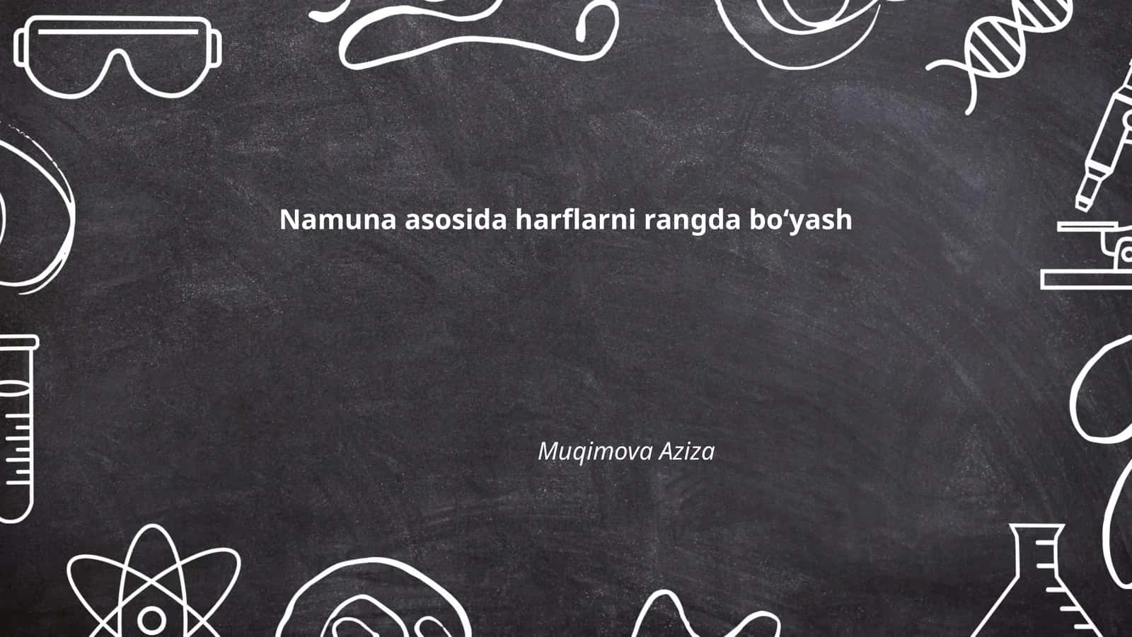 Harflarni rangda boʻyash 1
