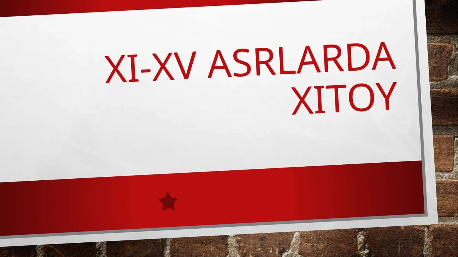 XI-XV asrlarda Xitoy 1