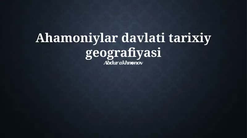 Ahemoniylar imperiyasining geografik chegaralari 1