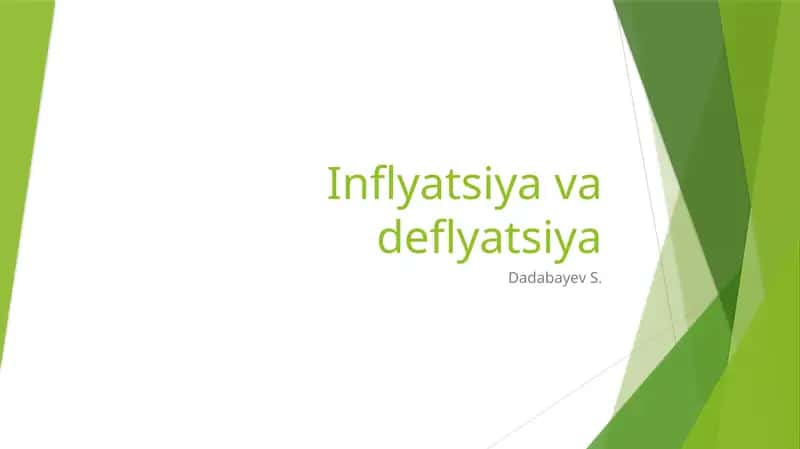 inflatsiya va deflyatsiya 1