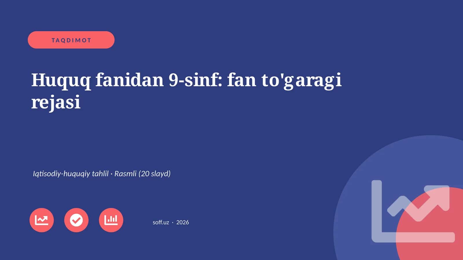 Huquq fanidan 9-sinf: fan to'garagi rejasi 1