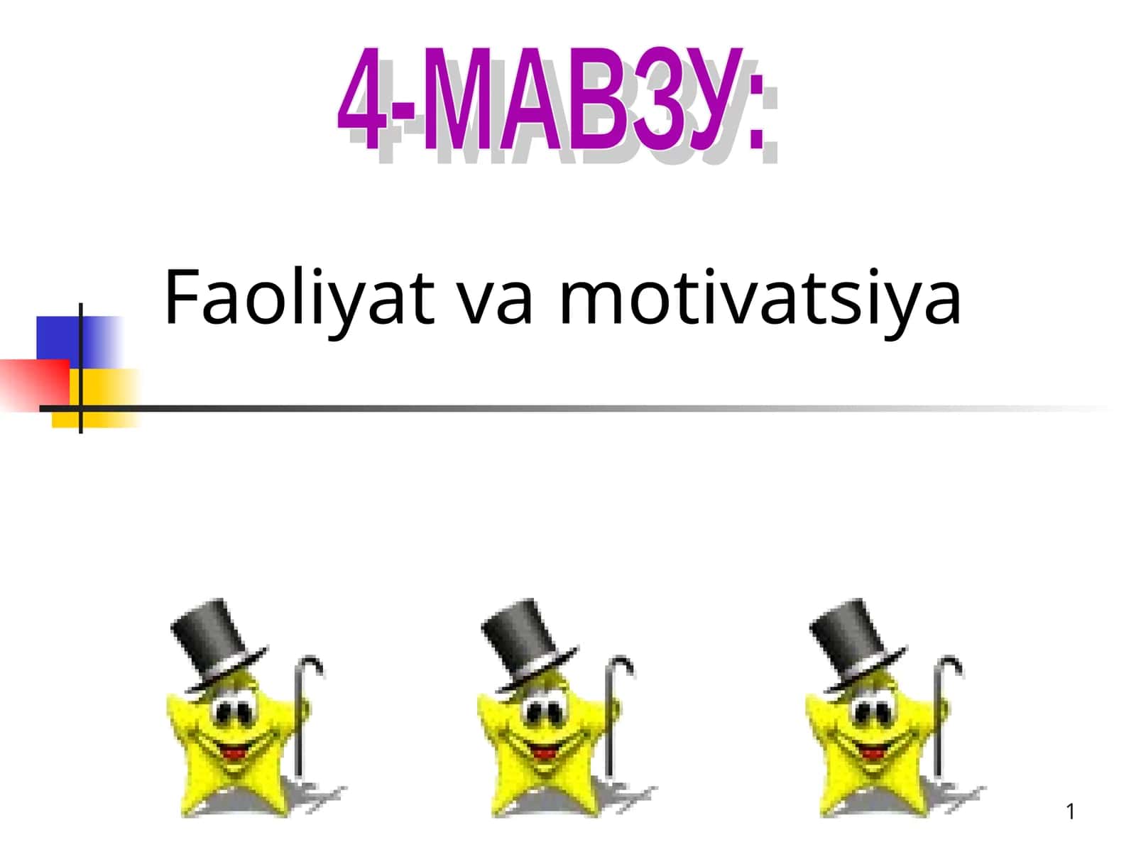 Faoliyatva motivatsiya 1