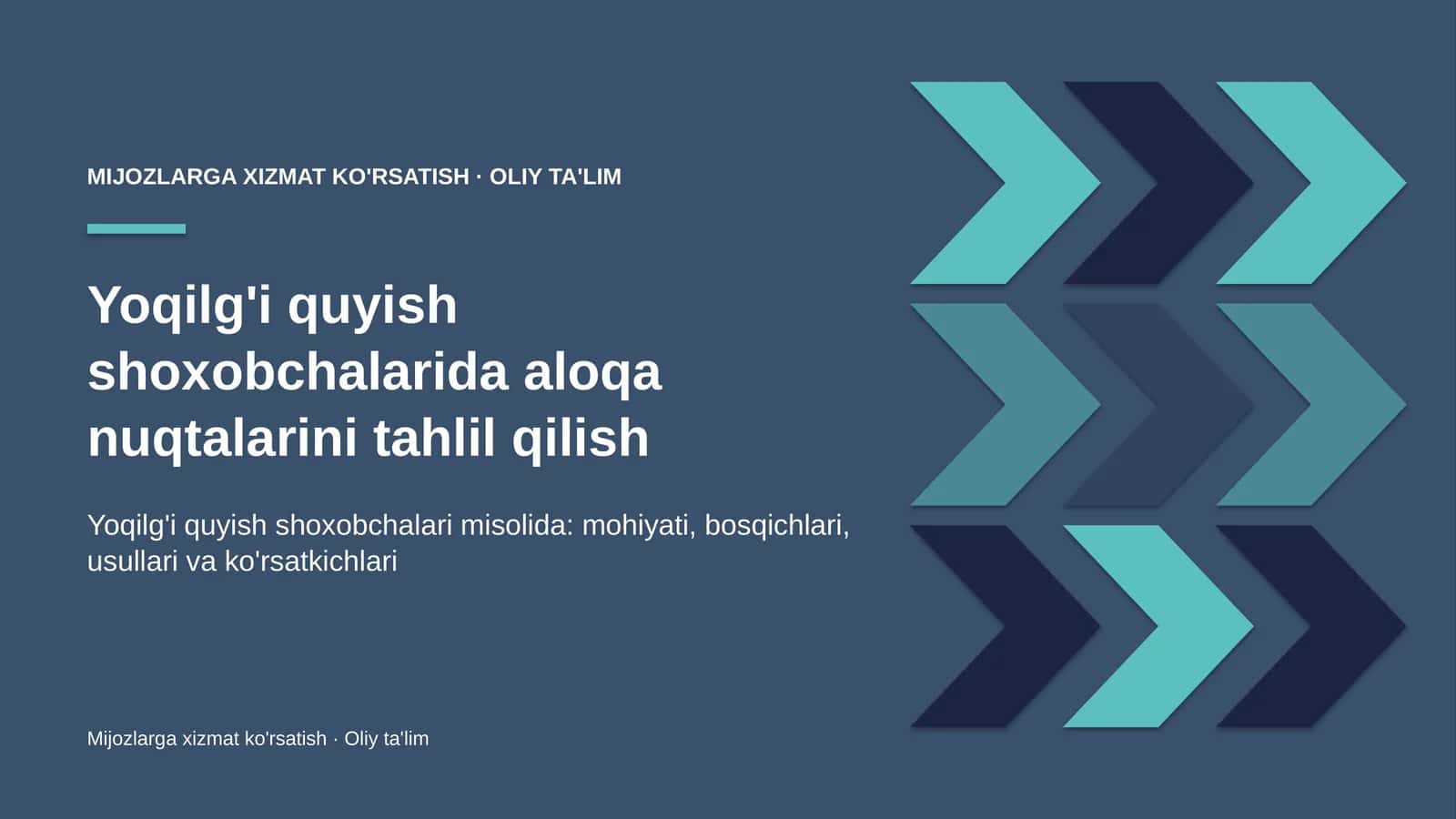 Yoqilg'i quyish shoxobchalarida aloqa nuqtalarini tahlil qilish 1