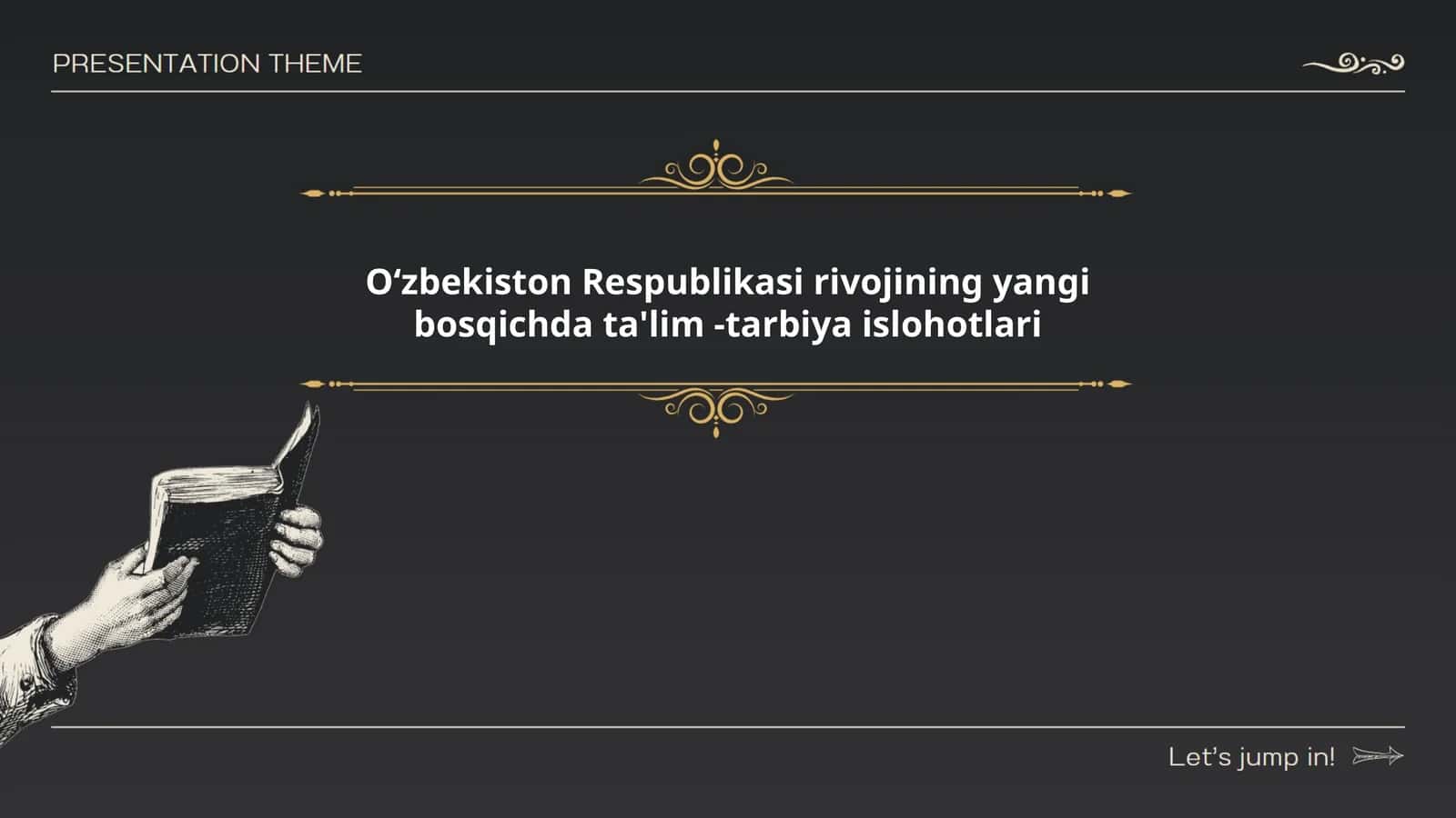 Oʻzbekiston Respublikasi rivojining yangi bosqichda ta'lim -tarbiya islohotlari 1
