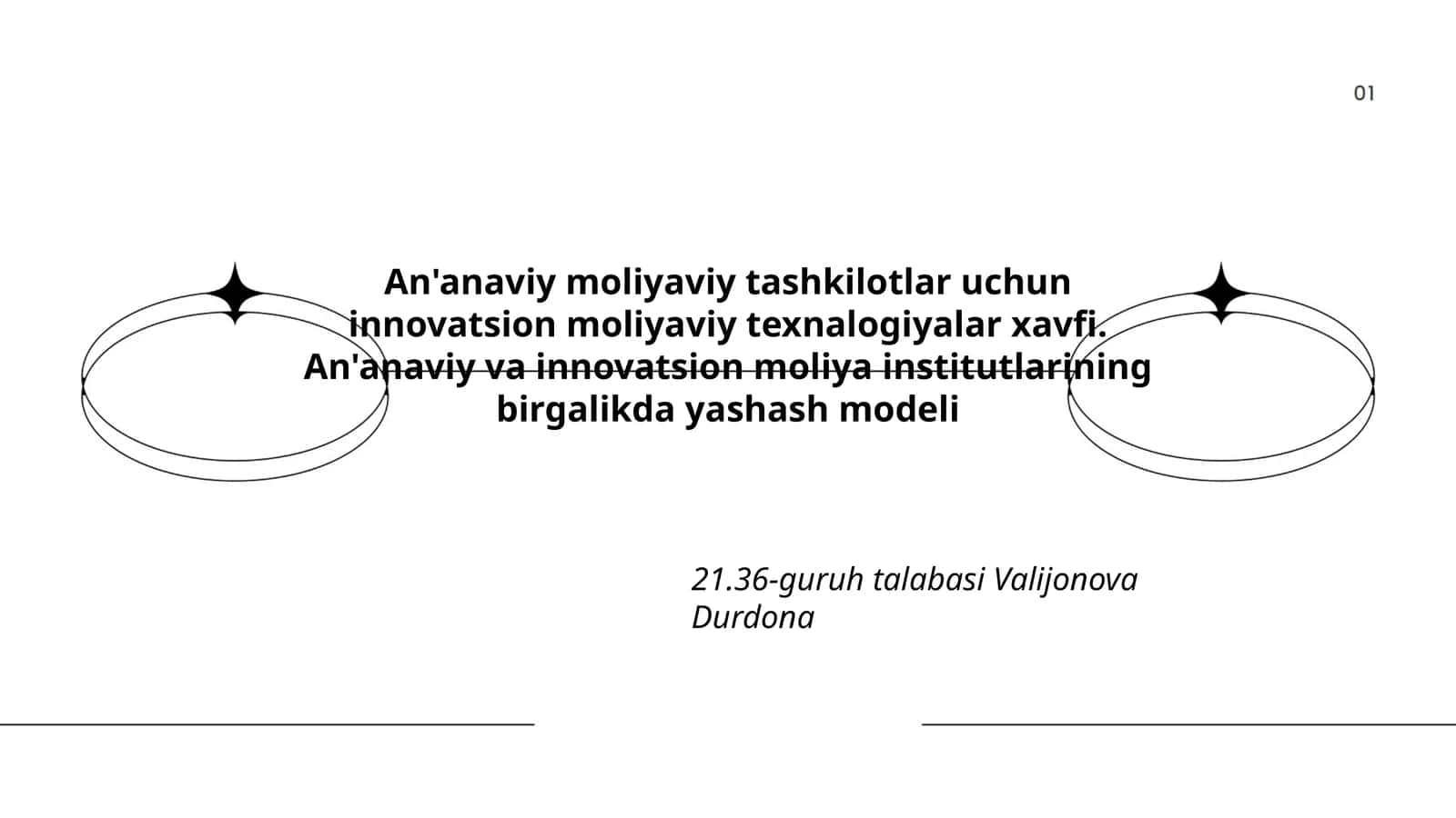 An'anaviy va innovatsion moliyaviy texnalogiyalar xavfi 1