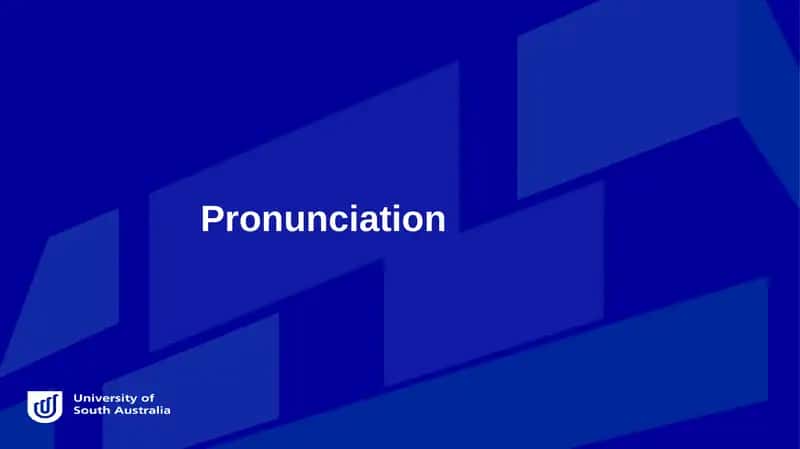 Pronunciation Workshop 1