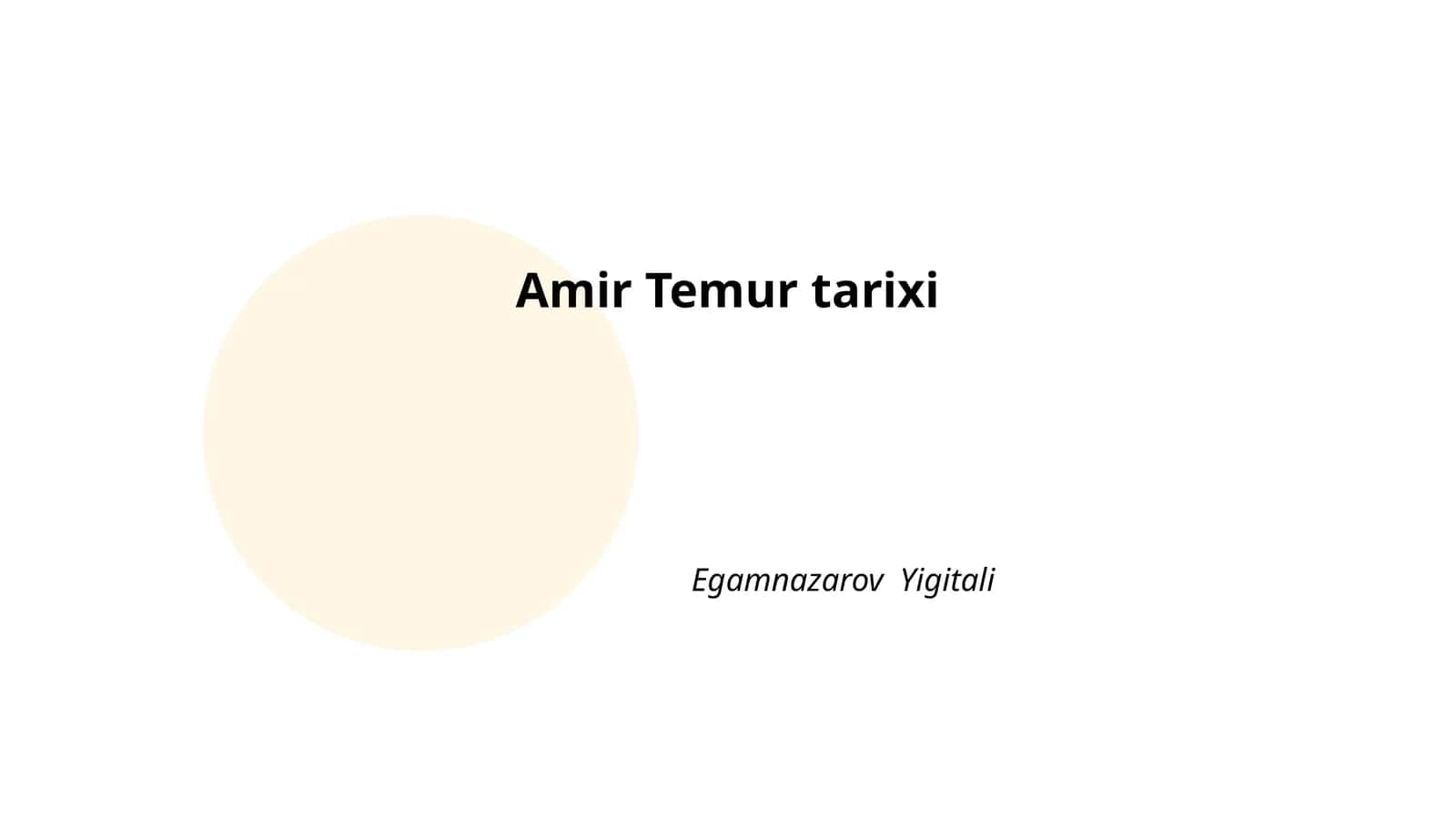 Amir Temur tarixi 1