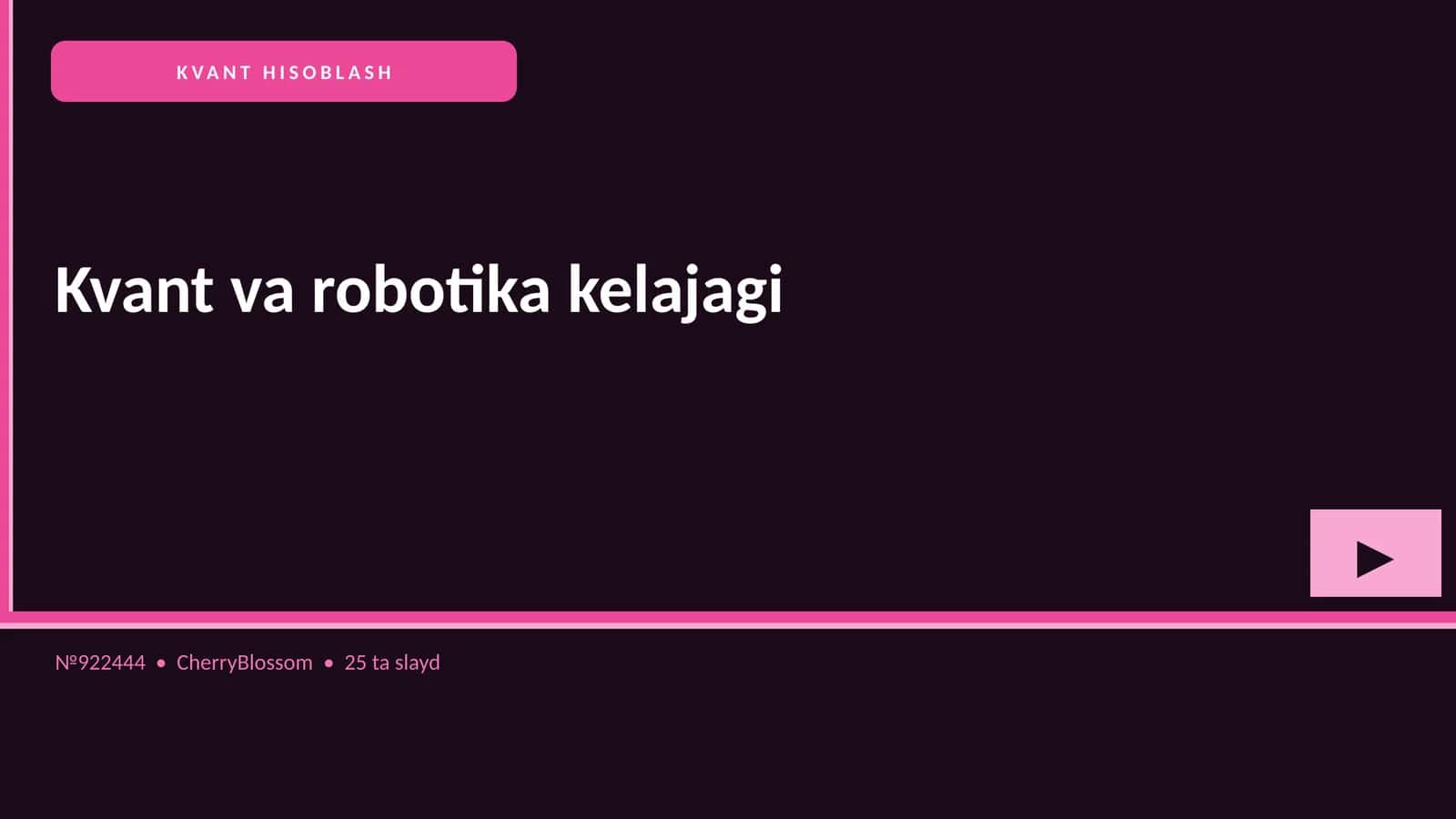 KVANT HISOBLASH 1