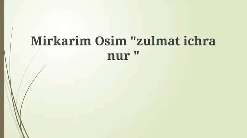 "Nur qiyofasida" 1