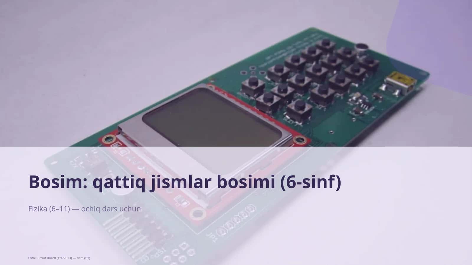 Bosim: qattiq jismlar bosimi (6-sinf) 1