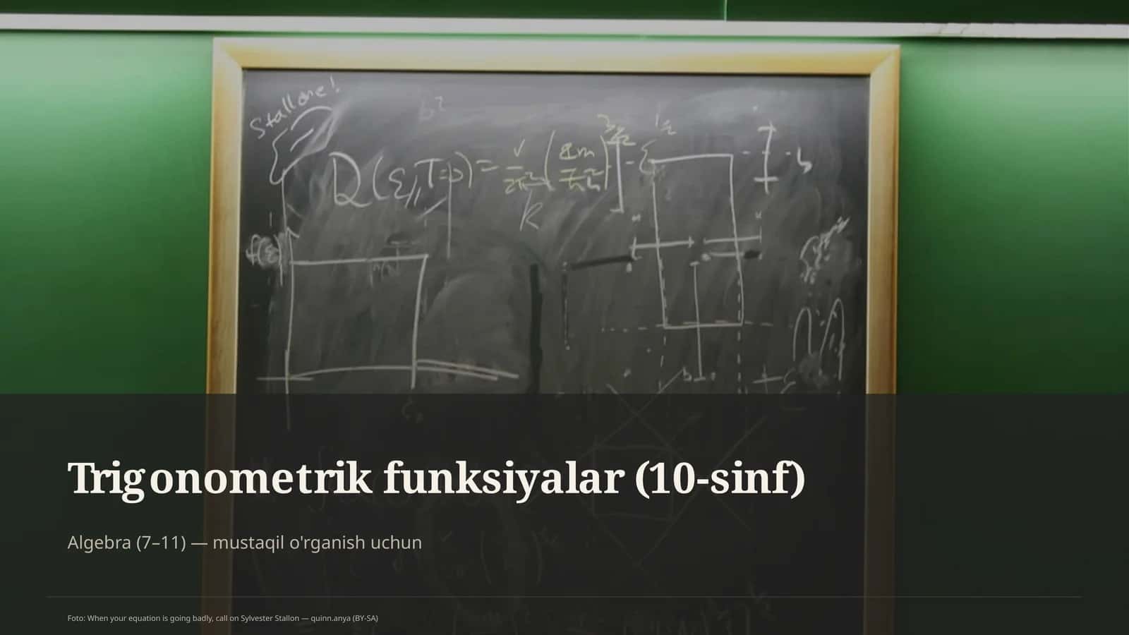 Trigonometrik funksiyalar (10-sinf) 1