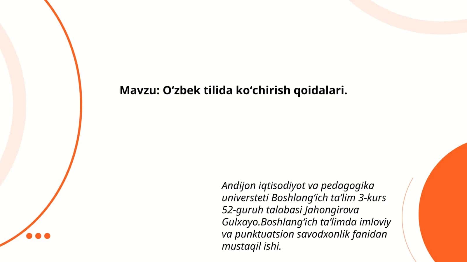 Oʻzbek tilida koʻchirish qoidalari 1