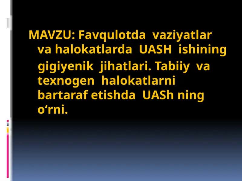 Favqulotta vaziyatlarda tibbiyot hamshirasi vazifasi 1