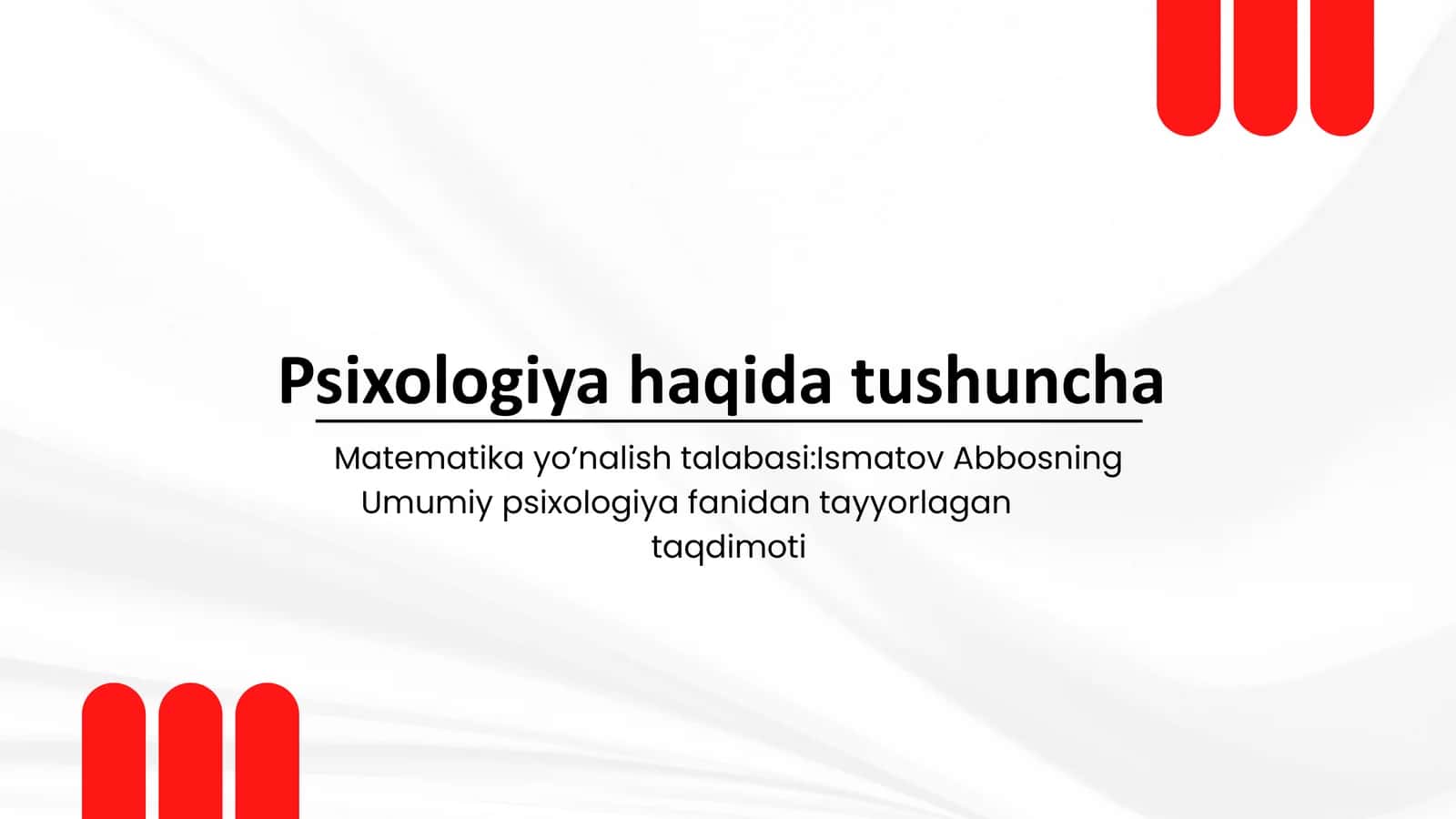 Psixologiya haqida tushuncha 1