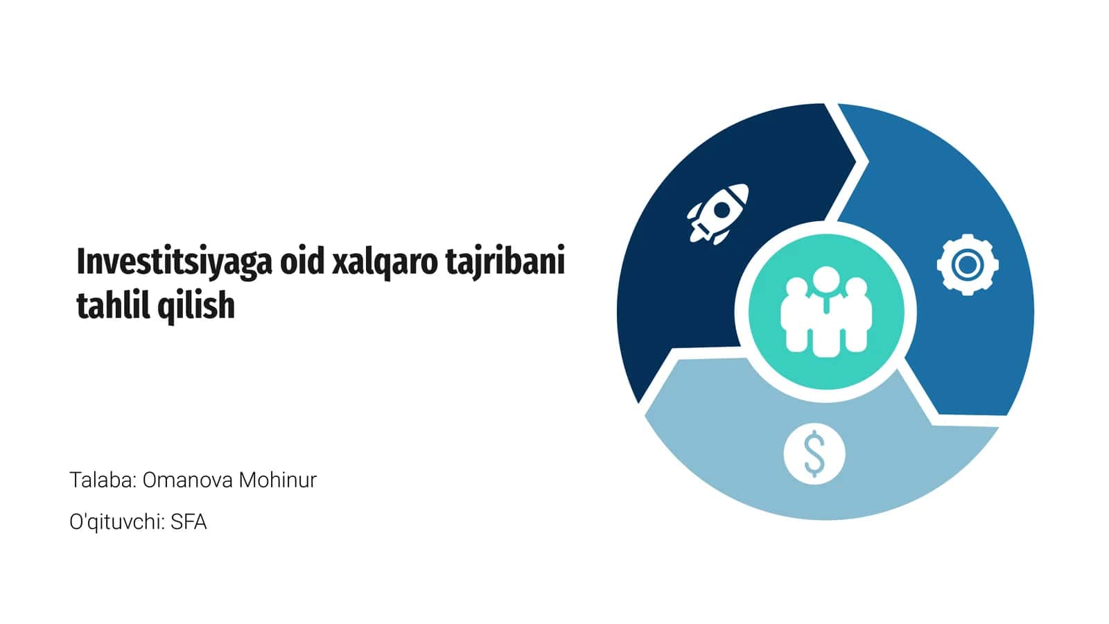 Investitsiyaga oid xalqaro tajribani tahlil qilish 1