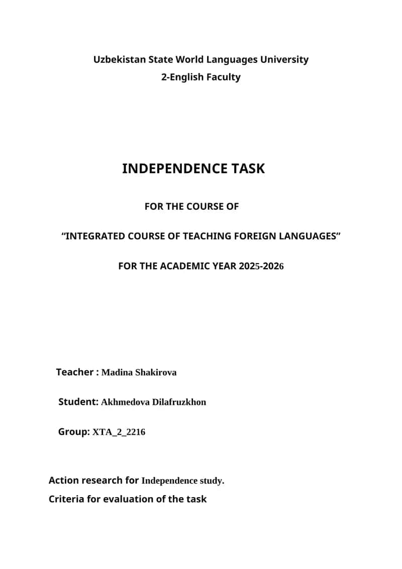 Principles of Language Assessment and Test Design 1