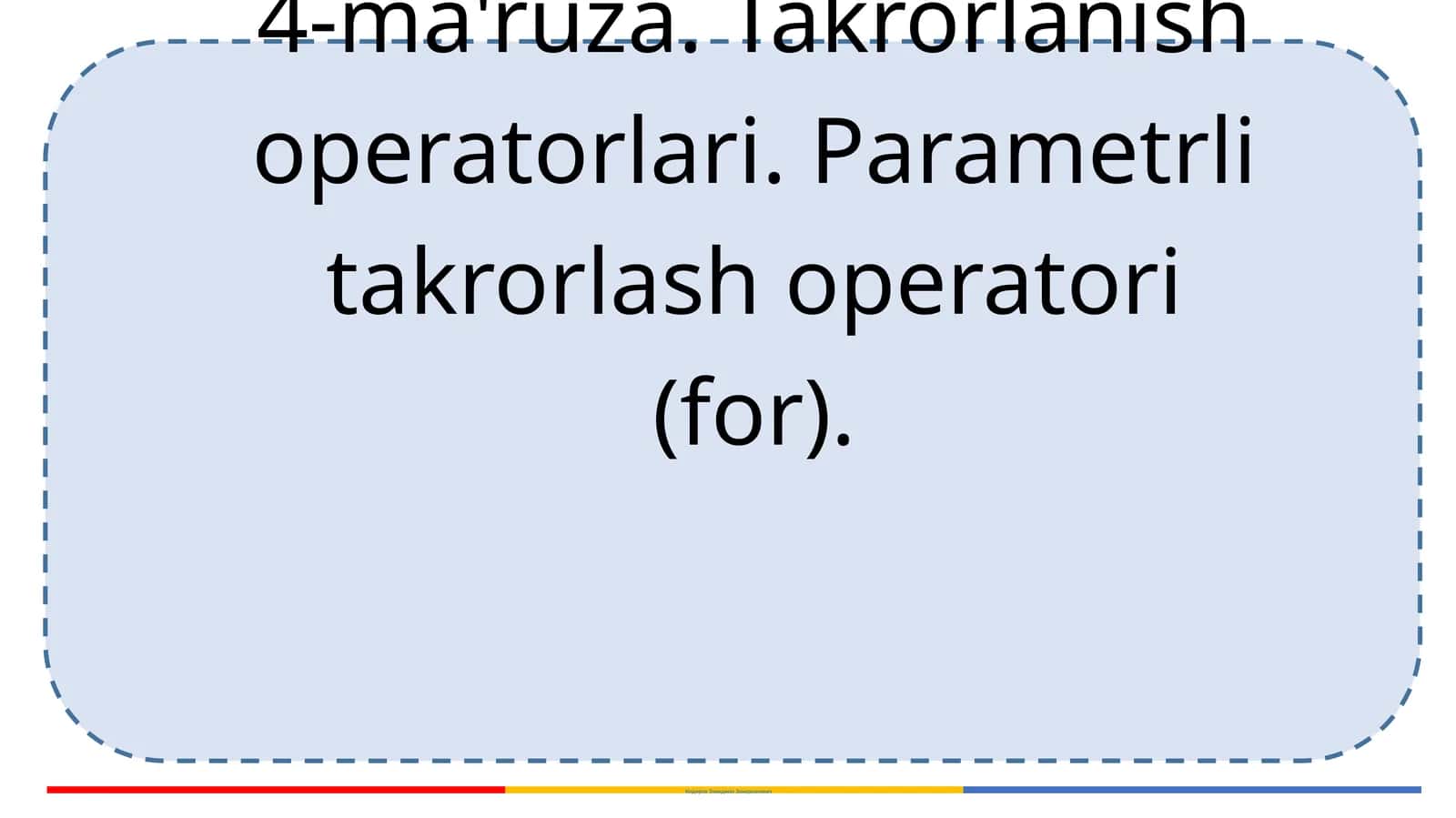 Parametrboʻyichasikloperatori 1