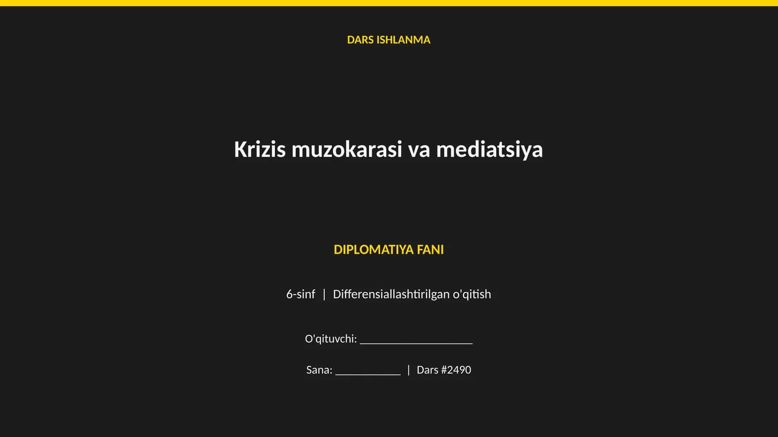 Krizis muzokarasi va mediatsiya 1