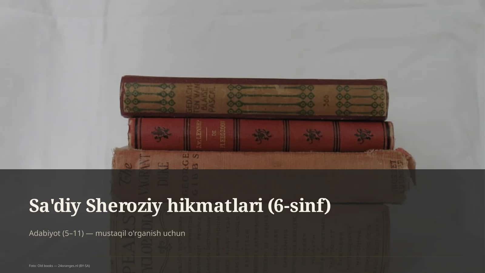 Sa'diy Sheroziy hikmatlari (6-sinf) 1