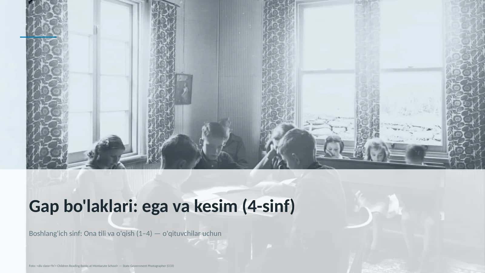 Gap bo'laklari: ega va kesim (4-sinf) 1