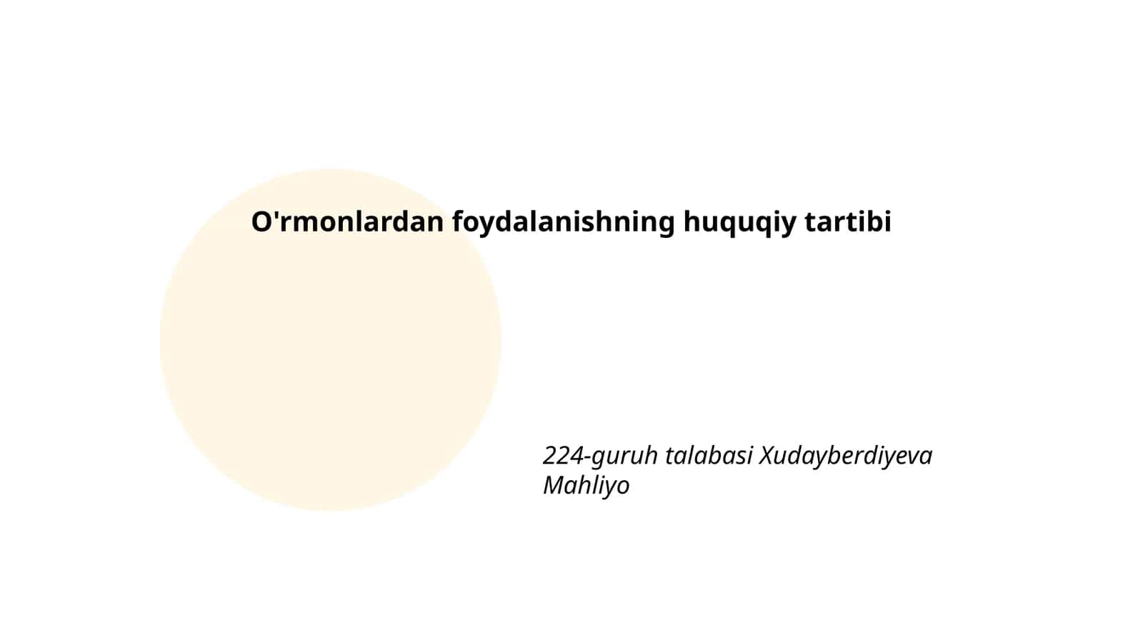 O'rmonlardan foydalanishning huquqiy tartibi 1