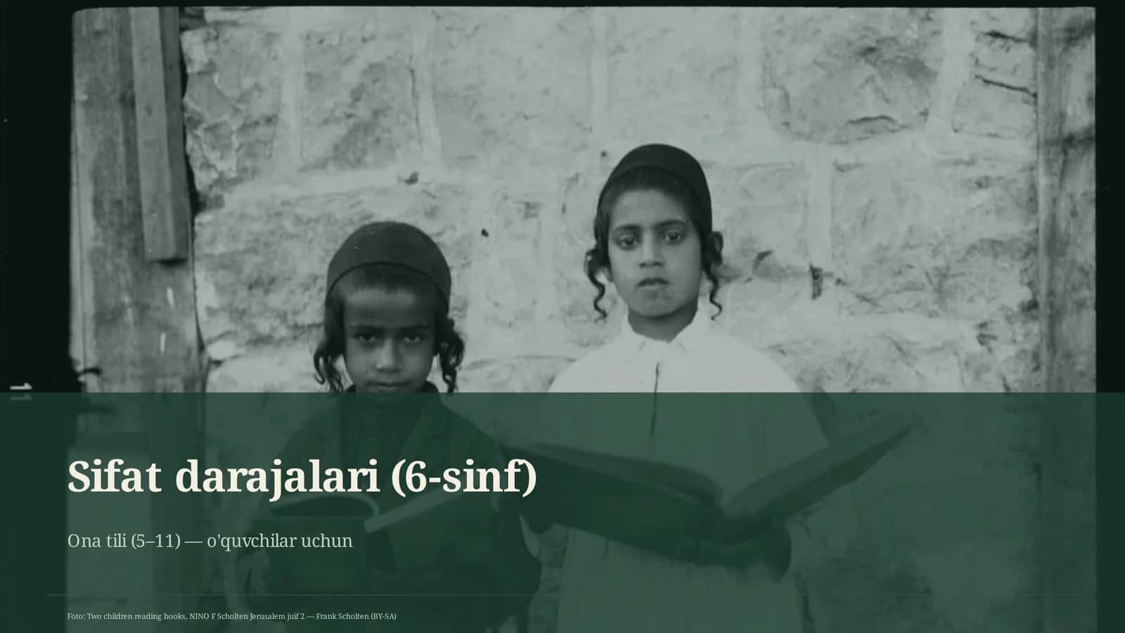 Sifat darajalari (6-sinf) 1
