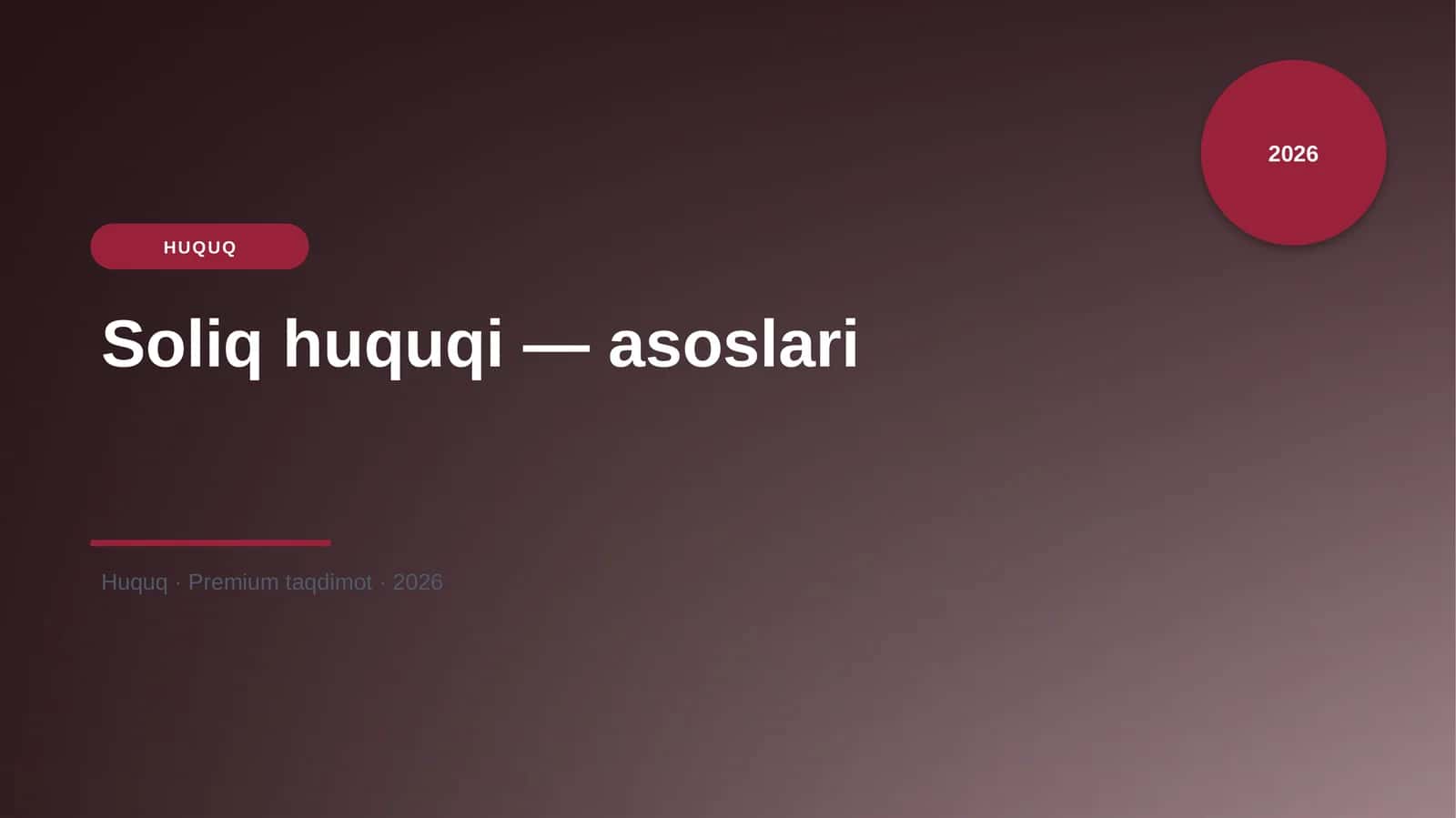 Soliq huquqi — asoslari 1
