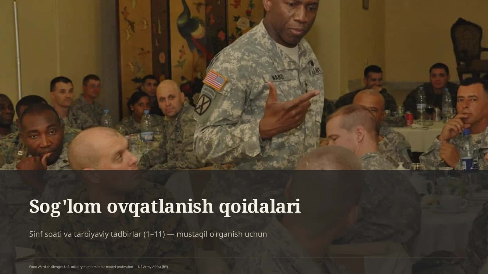 Sog'lom ovqatlanish qoidalari 1