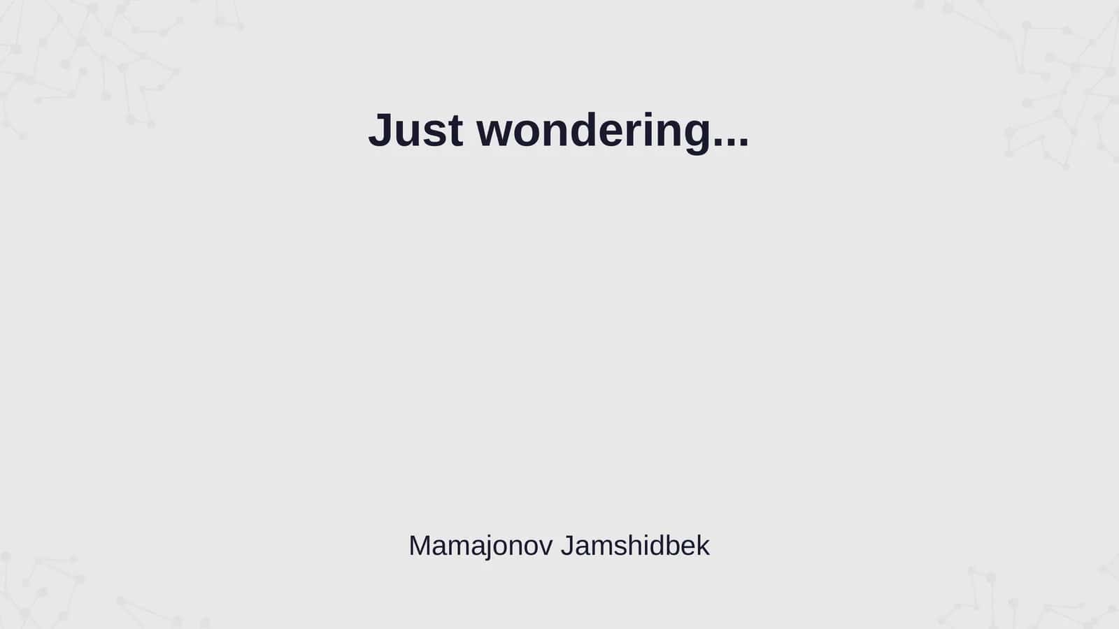 Mamajonov Jamshidbek 1