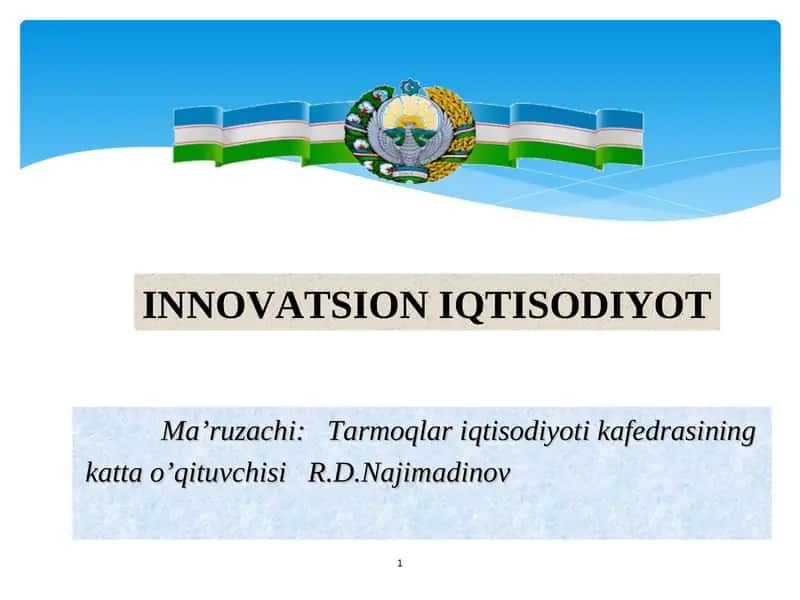 Innovatsion marketing va elektron tijorat 1