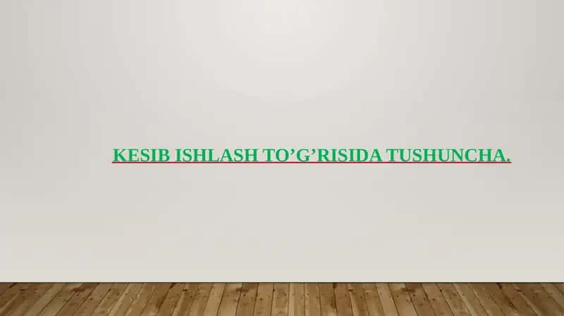 Kesib ishlash 1