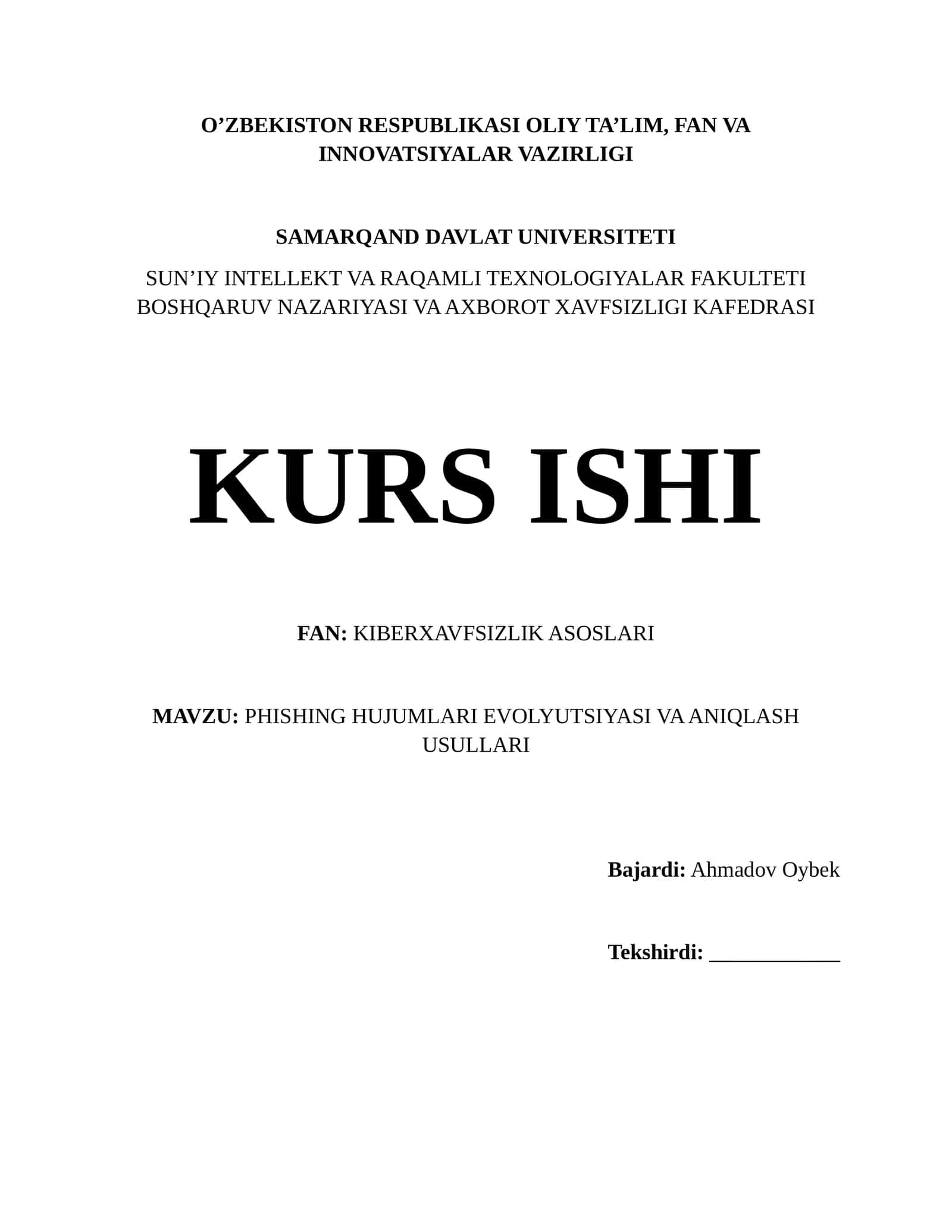 PHISHING HUJUMLARI EVOLYUTSIYASI VA ANIQLASH USULLARI 1