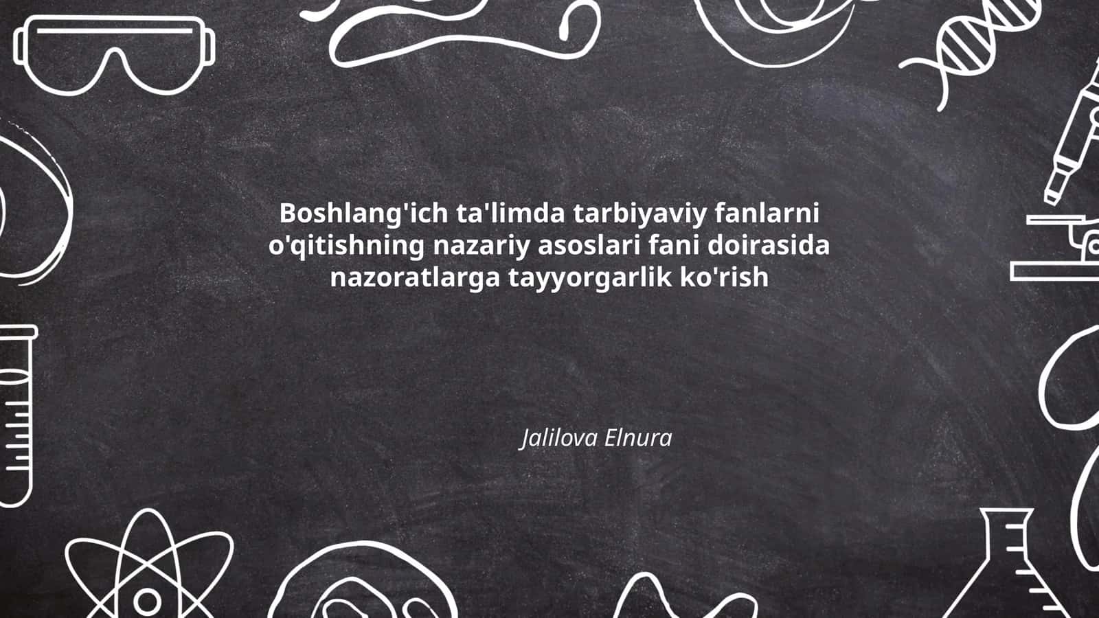 Boshlang'ich ta'limda tarbiyaviy fanlarni o'qitishning nazariy asoslari 1