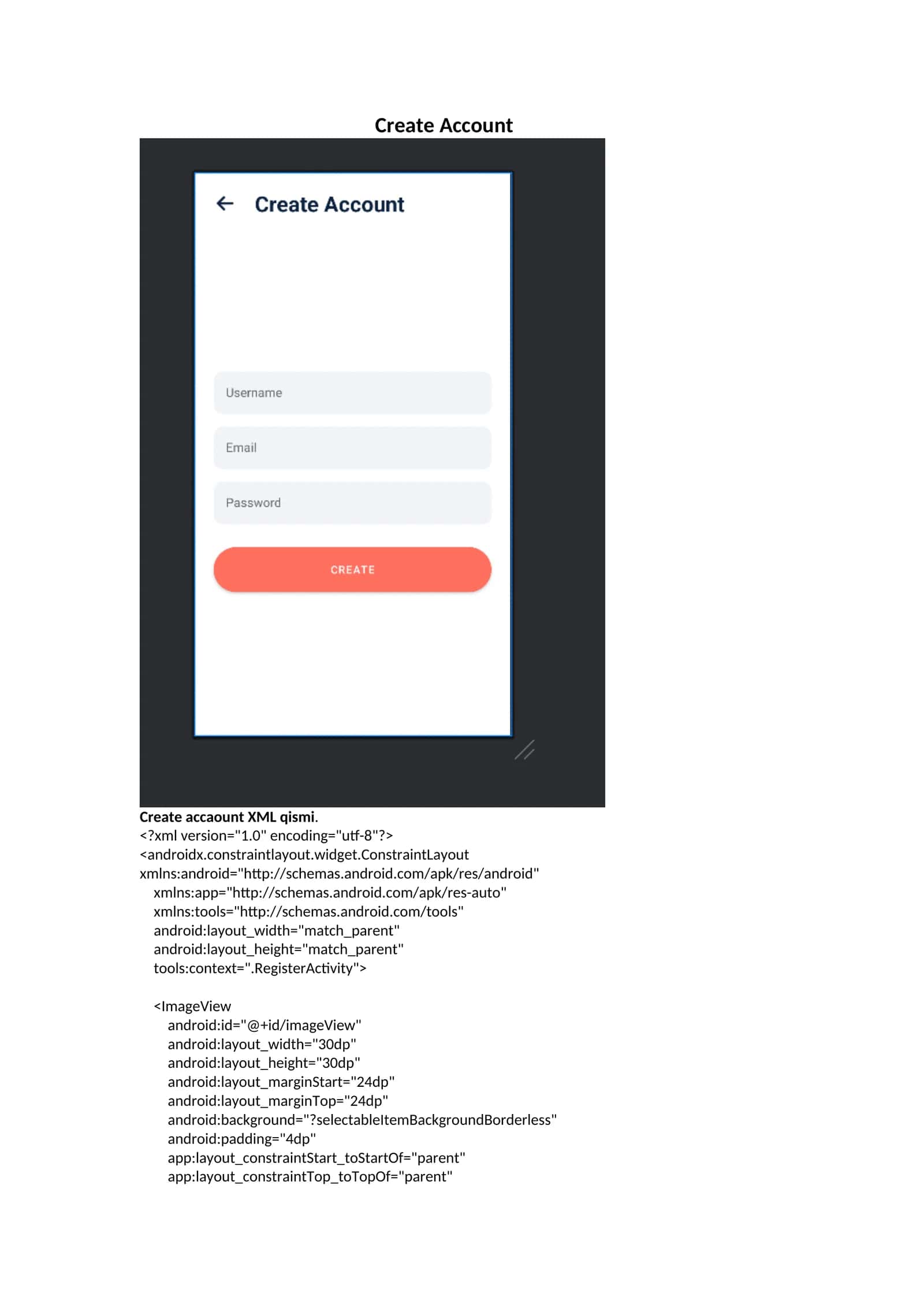 Create Account 1
